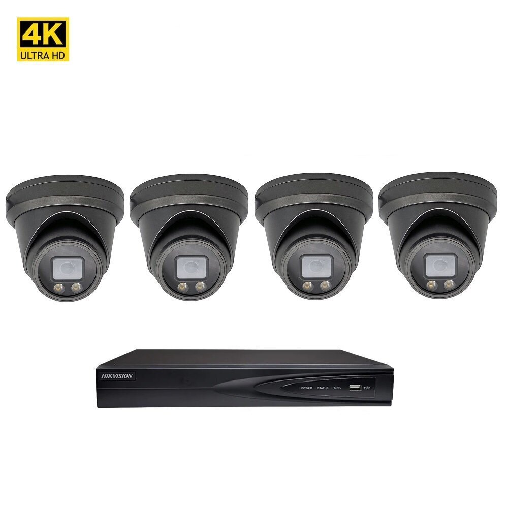 Valvekaamera 8MP Dome VAI2385HKB + Hikvision NVR 7604 komplekt hind ja info | Valvekaamerad | kaup24.ee