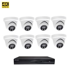 Камера видеонаблюдения 8MP Bullet VAI2385HK Ночное видение + комплект Hikvision NVR 7608 цена и информация | Valvekaamerad | kaup24.ee