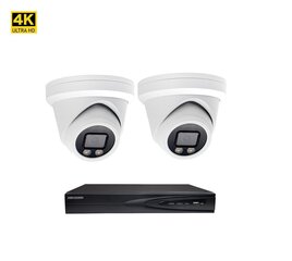 Камера видеонаблюдения 8 MP Dome VAI2385HKB + комплект Hikvision NVR 7604 цена и информация | Камеры видеонаблюдения | kaup24.ee
