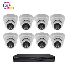 Камера видеонаблюдения Hikvision NVR 7608 + 5MP Dome VAI2347HK 24 Color цена и информация | Камеры видеонаблюдения | kaup24.ee
