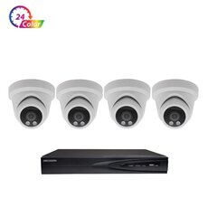 Valvekaamera 5 MP Dome VAI2347HK 24 Color värviline öönägemine + Hikvision NVR 7604 komplekt цена и информация | Камеры видеонаблюдения | kaup24.ee