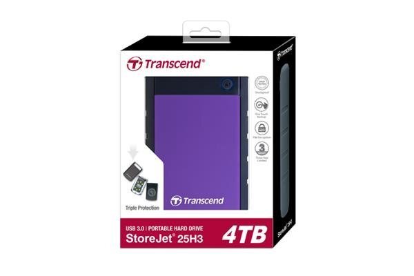 HDD USB3 4TB EXT. 2.5/TS4TSJ25H3P TRANSCEND hind ja info | Välised kõvakettad (SSD, HDD) | kaup24.ee