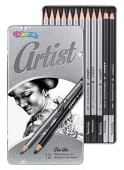 Joonistamise pliiatsite komplekt Colorino 80118PTR, 12tk hind ja info | Kunstitarbed, voolimise tarvikud | kaup24.ee