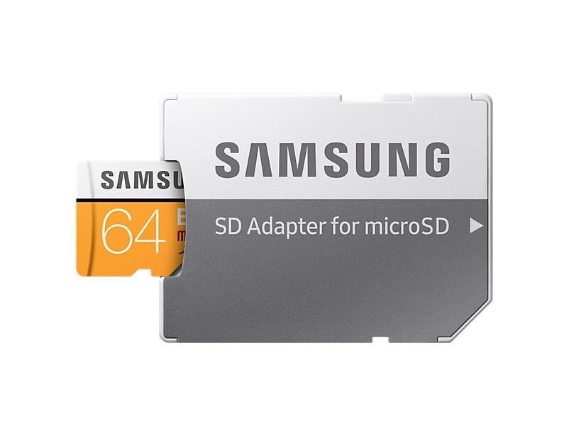 Mälukaart Samsung EVO microSDXC 64GB UHS-I U3 (60MB/s/100MB/s) цена и информация | Mobiiltelefonide mälukaardid | kaup24.ee