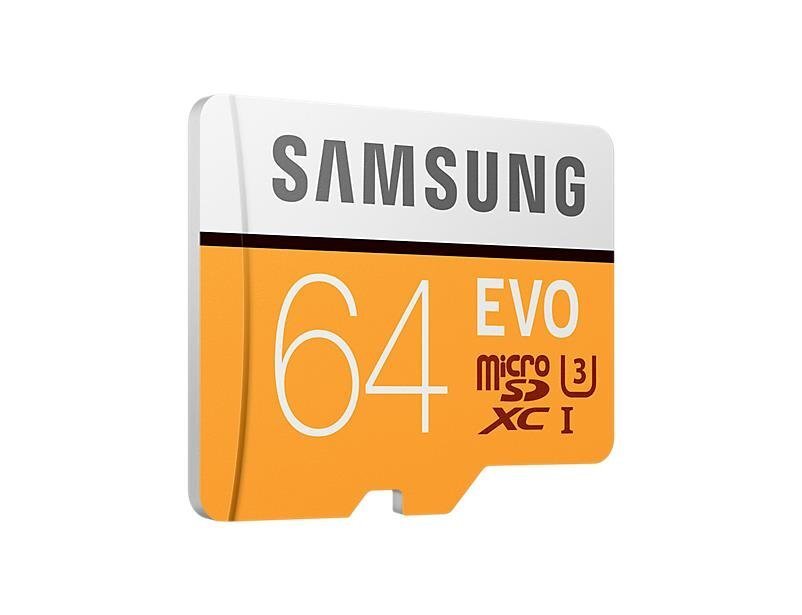 Mälukaart Samsung EVO microSDXC 64GB UHS-I U3 (60MB/s/100MB/s) цена и информация | Mobiiltelefonide mälukaardid | kaup24.ee