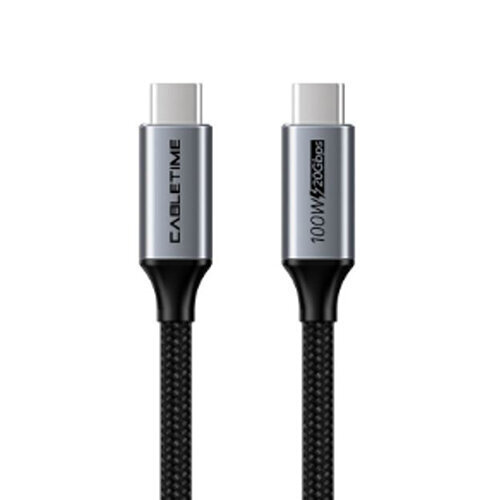 Kaabel USB3.1, USB-C - USB-C, 10Gbps, 100W, 20V/ 5A, 4K/ 60HZ, 1m цена и информация | Kaablid ja juhtmed | kaup24.ee