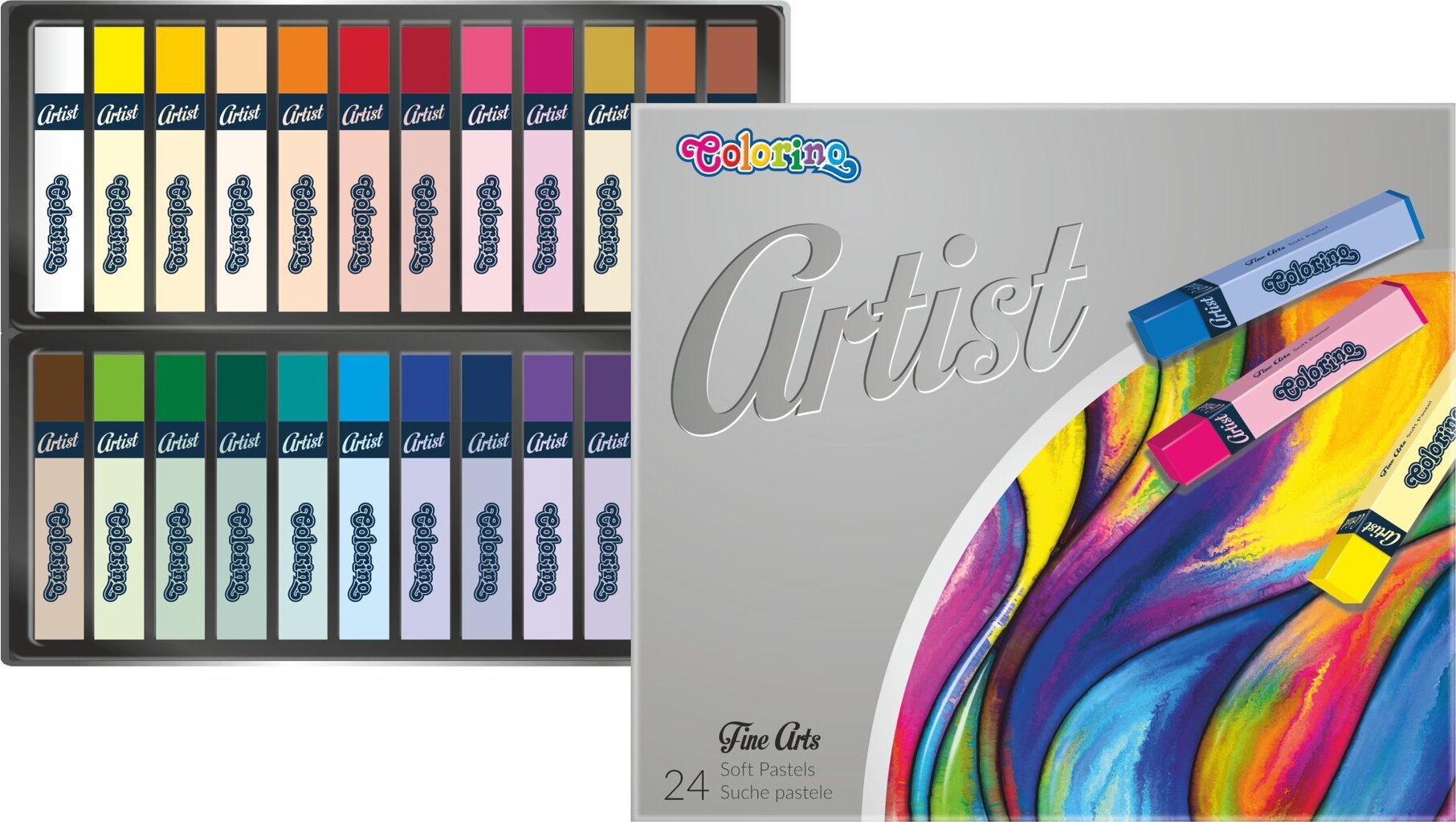 Kandilised värvipliiatsid COLORINO ARTIST, 24 värvi hind ja info | Kunstitarbed, voolimise tarvikud | kaup24.ee