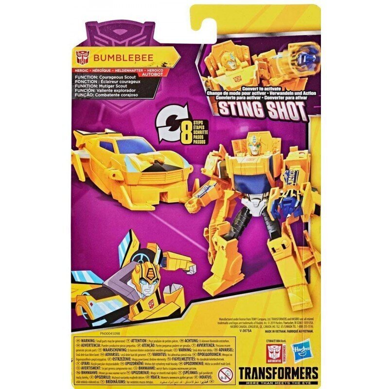 Transformers Bumblebee - cyberverse adventures Sting Shot Bumblebee / E7084 (12 cm) hind ja info | Poiste mänguasjad | kaup24.ee