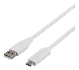 Deltaco USBC-1010, USB-C/USB-A, 1.5 m hind ja info | Mobiiltelefonide kaablid | kaup24.ee