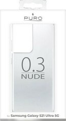 Puro Cover 03 Nude, Samsung Galaxy S21 Ultra jaoks, läbipaistev цена и информация | Чехлы для телефонов | kaup24.ee