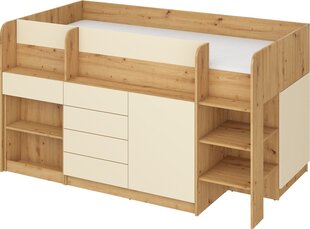 Кровать с письменным столом Smile P, коричневый/бежевый цвет цена и информация | Детские кровати | kaup24.ee