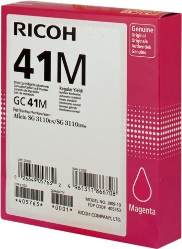 Gelio kasetė RICOH HY GC41C , purpurinė цена и информация | Tindiprinteri kassetid | kaup24.ee
