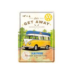 Nostalgic Art Postkaart metallist 10x14.5cm / VW Let-s Get Away hind ja info | Sisustuselemendid | kaup24.ee