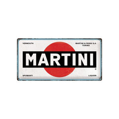 Nostalgic Art металлическая пластина Martini - Logo White, 25x50 см цена и информация | Детали интерьера | kaup24.ee