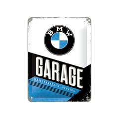 Metallplaat 15x20cm / BMW Garage цена и информация | Декорации для сада | kaup24.ee