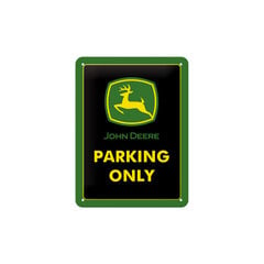 Metallplaat 15x20cm / John Deere Parking Only hind ja info | Sisustuselemendid | kaup24.ee