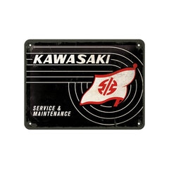 Nostalgic Art металлическая пластина Kawasaki Service & Maintenance, 15x20 см цена и информация | Детали интерьера | kaup24.ee