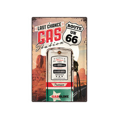Metallplaat 40x60cm / Route 66 Last chance gas station hind ja info | Dekoratsioonid | kaup24.ee