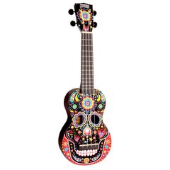 Sopran ukulele Mahalo Art MA1-SKBK Skull hind ja info | Kitarrid | kaup24.ee