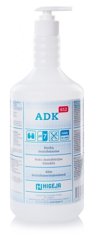 Käte desinfitseerimisvahend ADK-612, 1 l hind ja info | Esmaabi | kaup24.ee