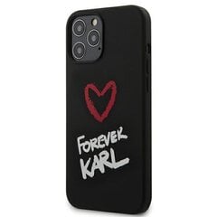 KLHCP12LSILKRBK Karl Lagerfeld Forever Silicone Cover for iPhone 12 Pro Max 6.7 Black hind ja info | Telefoni kaaned, ümbrised | kaup24.ee