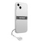 GUHCP13SKB4GGR Guess PU/TPU 4G Grey Stripe Case for iPhone 13 Mini Transparent hind ja info | Telefoni kaaned, ümbrised | kaup24.ee