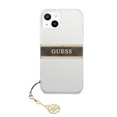 GUHCP13MKB4GBR Guess PU/TPU 4G Brown Stripe Case for iPhone 13 Transparent hind ja info | Telefoni kaaned, ümbrised | kaup24.ee