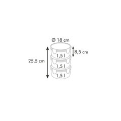 Tescoma toiduainete säilitusnõude ja koti komplekt, 3 x 1,5 L цена и информация | Посуда для хранения еды | kaup24.ee