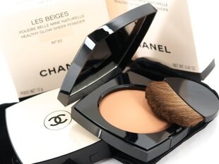 Осветляющая пудра для лица Chanel Les Beiges Healthy Glow Sheer, 30, 12 г цена и информация | Пудры, базы под макияж | kaup24.ee