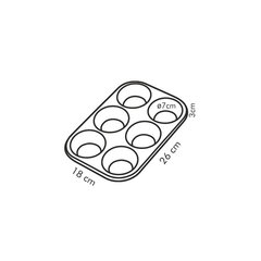 Форма выпечки Tescoma Delicia для кексов, 26x18 см цена и информация | Формы, посуда для выпечки | kaup24.ee
