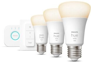 Светодиодные лампы Philips Hue E27 9.5 Вт 1100 лм, 3 шт цена и информация | Лампочки | kaup24.ee