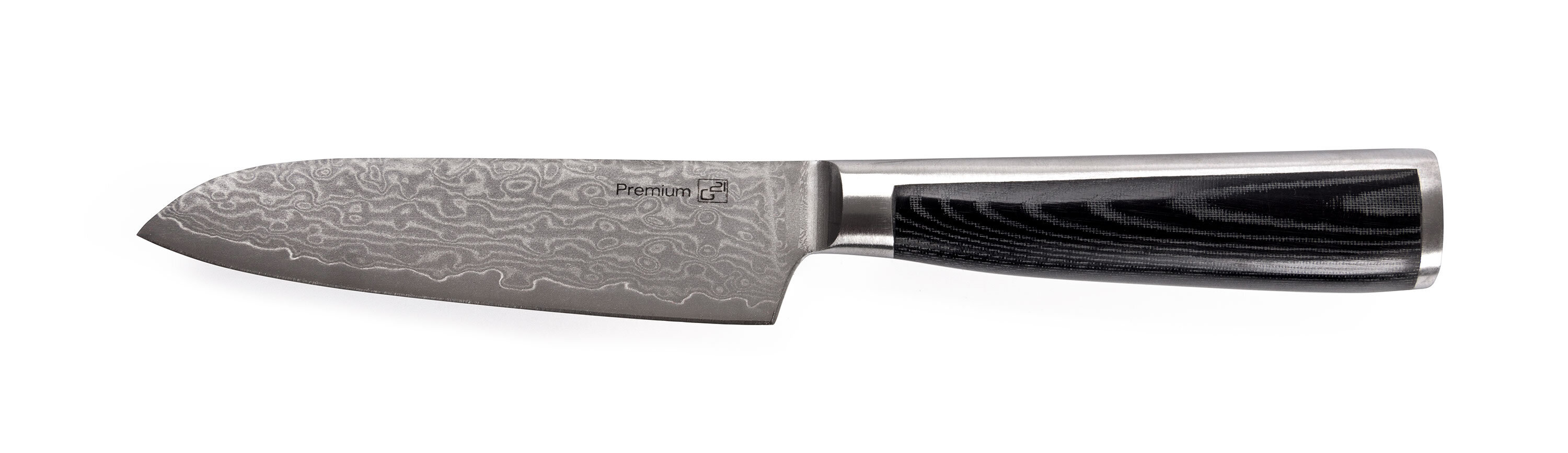 Kirosaku Santoku Premium Damascus Knife - 18cm Sharp Chef's Knife