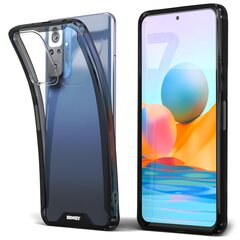 Противоударный чехол Moozy Xframe для Xiaomi Redmi Note 10 Pro, Xiaomi Redmi Note 10 Pro Max – Двухцветный прозрачный гибридный чехол с черным амортизирующим ободком из ТПУ цена и информация | Чехлы для телефонов | kaup24.ee