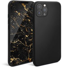 Силиконовый Чехол Moozy Minimalist для iPhone 13 Pro – Тонкий и матовый чехол из силикона TPU, черный цена и информация | Чехлы для телефонов | kaup24.ee