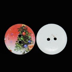 Puidust nööp "jõulupuu" 20 mm, 1 tk. hind ja info | Õmblustarvikud | kaup24.ee
