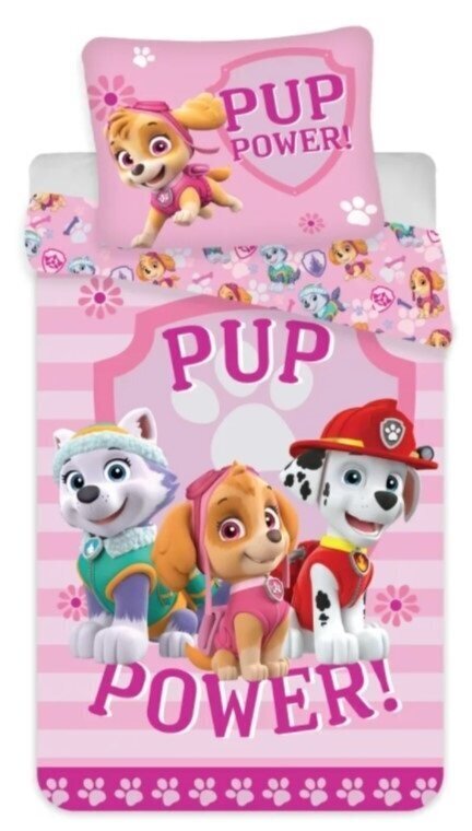 Laste voodipesukomplekt Paw Patrol 2-osaline, 140 x 200 cm цена и информация | Beebide ja laste voodipesu | kaup24.ee