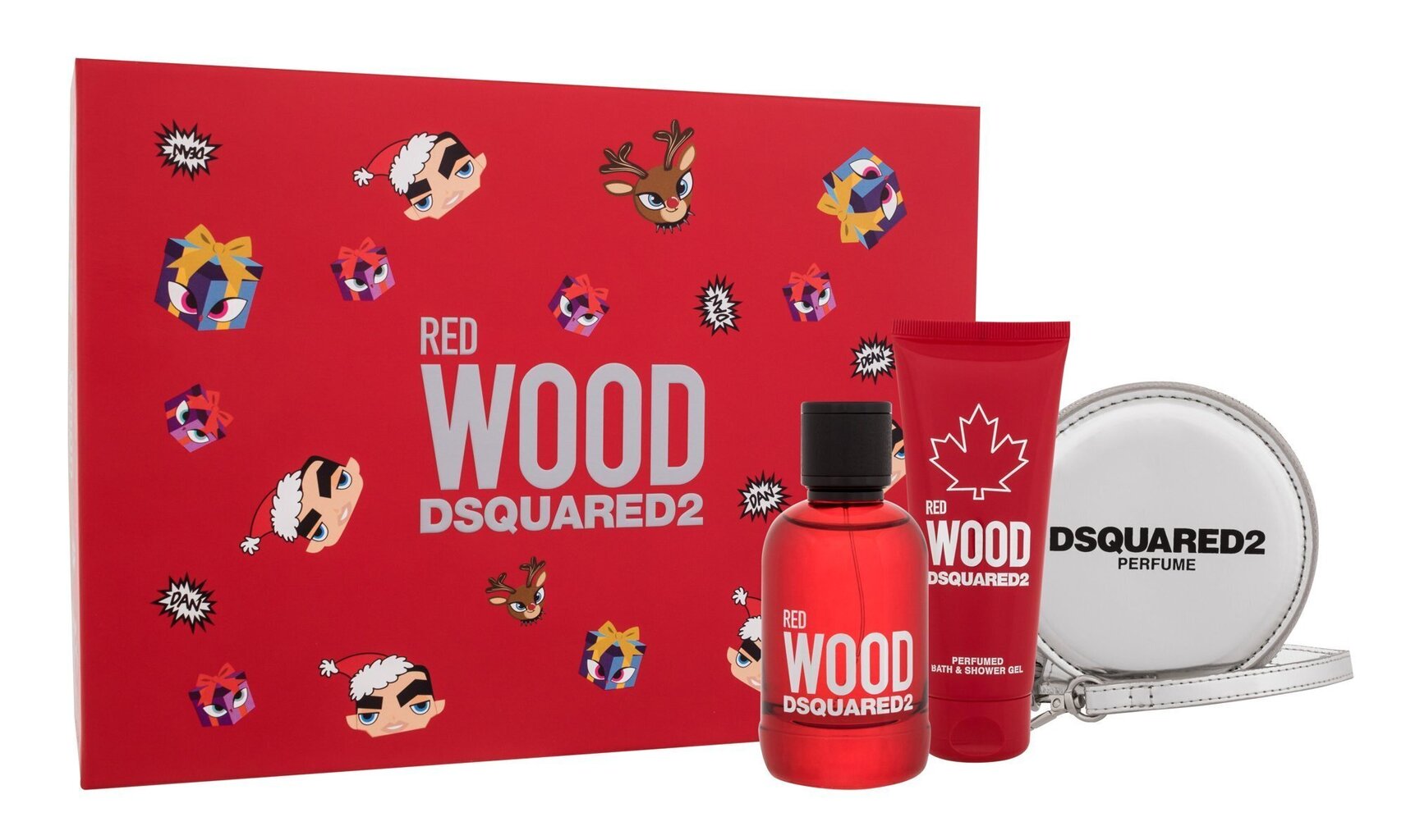 Komplekt naistele Dsquared2 Red Wood: tualettvesi EDT, 100 ml + dušigeel, 100 ml + rahakott цена и информация | Naiste parfüümid | kaup24.ee