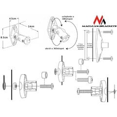 Maclean - Uchwyt głośnikowy do kolumn MC-528 komplet 2 szt hind ja info | Teleri seinakinnitused ja hoidjad | kaup24.ee