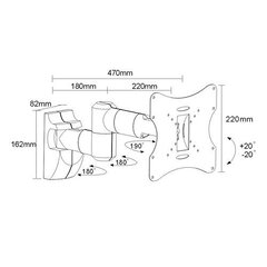 Telerikinnitus Maclean MC-503A S hind ja info | Teleri seinakinnitused ja hoidjad | kaup24.ee