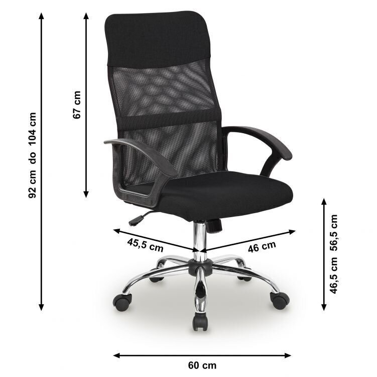 Kontoritool koos ratastega Modern Home, must hind ja info | Kontoritoolid | kaup24.ee