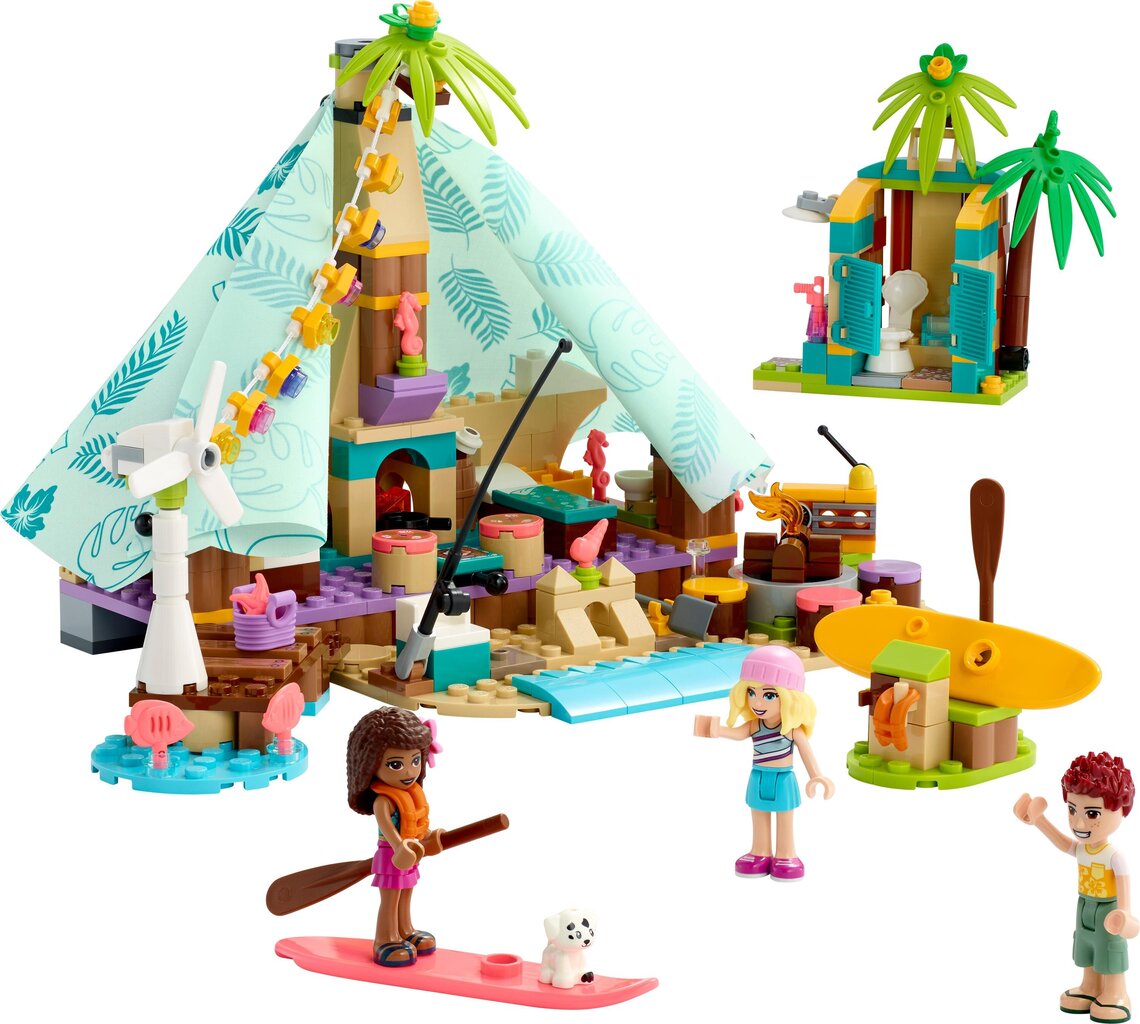 41700 LEGO® Friends Glamping rannas hind ja info | Klotsid ja konstruktorid | kaup24.ee