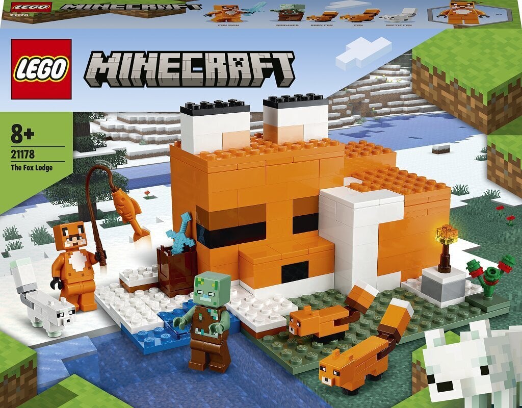 Конструктор LEGO® 21178 Minecraft Лисья хижина цена | kaup24.ee