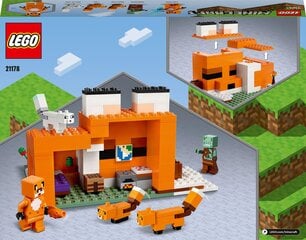 Конструктор LEGO® 21178 Minecraft Лисья хижина цена и информация | Конструкторы и кубики | kaup24.ee