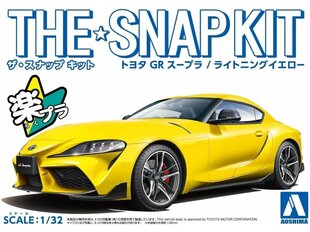 Aoshima - The Snap Kit Toyota GB Supra / Lightning Yellow, 1/32, 05888 hind ja info | Klotsid ja konstruktorid | kaup24.ee