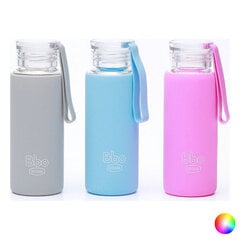 Бутылка для воды Irisana BBO4 Mini, боросиликатное стекло, 330 мл, синяя цена и информация | Фляги для воды | kaup24.ee