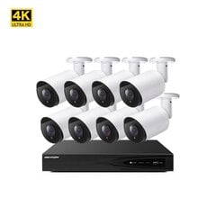 Valvekaamra 8MP Bullet VAI2085HKW + Hikvision NVR 7608 komplekt hind ja info | Valvekaamerad | kaup24.ee