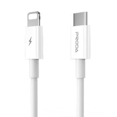 Кабель для телефона Proda WanDai Air Series Data Cable USB Type C - Lightning 20 W Power Delivery 1 м, white (PD-B27i) цена и информация | Кабели для телефонов | kaup24.ee