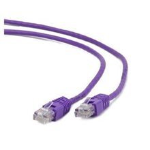 Gembird PP12-0.25M/V Purple patch cord cat. 5E molded strain цена и информация | Кабели и провода | kaup24.ee