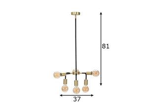 Laelamp Glam, kuldne/must hind ja info | Rippvalgustid | kaup24.ee