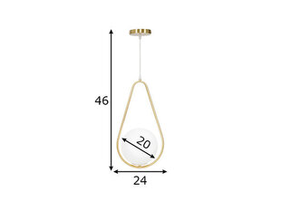 Laelamp Glam, kuld/valge hind ja info | Rippvalgustid | kaup24.ee